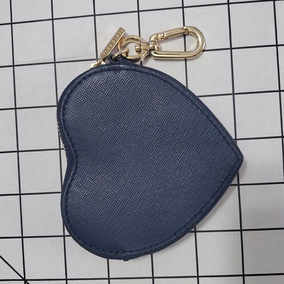 TORY BURCH Navy Heart Coin Pouch - Picture 2 of 7